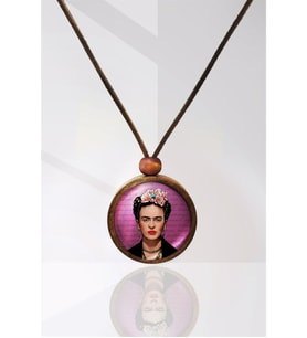 Frida Kahlo Ahşap Kolye
