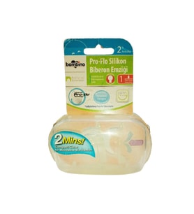 Bambino 2'li Pro-Flo Silikon Biberon Emziği No: 1 