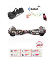 Elektrikli Kaykay Hoverboard Full Ledli Bluetooth Hoparlörlü 6.5 Inch Çanta Hediyeli D14
