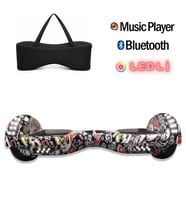 Elektrikli Kaykay Hoverboard Full Ledli Bluetooth Hoparlörlü 6.5 Inch Çanta Hediyeli D14