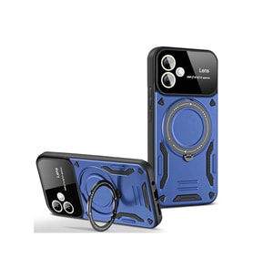 Durukar® Samsung Galaxy A06 Kılıf Joy Lens Standlı Kapak - Lacivert