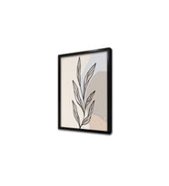 Line Art Yaprak Çerçeveli Mdf Tablo