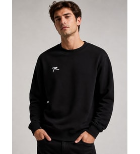 RARU Siyah Erkek Spor Sweatshirt - Frux