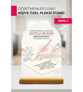 Kişiye Özel Öğretmenler Günü Pleksi Standı  İsme Özel Masa Dekoru ve Hediye