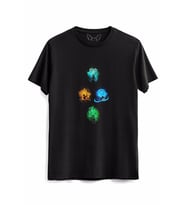Avatar The Last Airbender Anime Baskılı Siyah Tshirt