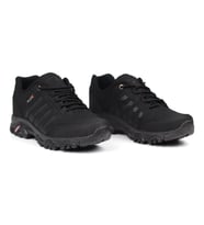 Erkek Siyah Outdoor Trekking Ayakkabı Kaymaz Taban Suya Dayanıklı Hafif Rahat Günlük Yürüyüş ve Dağ Spor Ayakkabısı