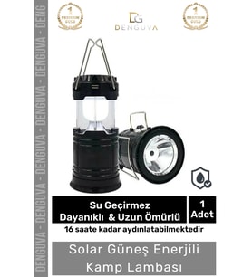 #ŞarjlıLamba Güneş Enerjili Avcı Feneri Fonksiyonlu Kamp Lambası Powerbank Şarjlı Işıldak Usb Şarj