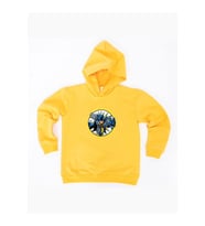 Batman baskılı kapüşonlu pamuklu kumaş çocuk sweatshirt (Sarı)