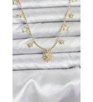 Pirinç Gold Renk Güneş Model Kadın Kolye