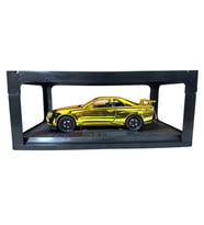 1:24 Metal Model Koleksiyon Araba Nissan Skyline GT-R R34 Parlak Sarı 19 Cm (Döner Ön Tekerler)