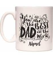 Best Dad İsme Özel Babalar Günü Kupa Bardak