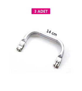 Gizli Metal Çanta Bursu - 3 Adet - 14 cm - Metal Çanta Aparatı Çanta Aksesuarı