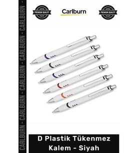 #Kalem Promosyon Logolu Baskılı Kurumsal Ofis Hediyelik Kaliteli Şık D Plastik Tükenmez Kalem Siyah