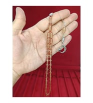 ATEŞ KEHRİBAR TESBİH BEYZİ KESİM ŞEFFAF RENK T-869