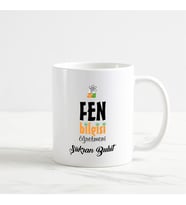 Fen Bilgisi Öğretmeni Kupa Bardak (1. Tasarım) (Beyaz)