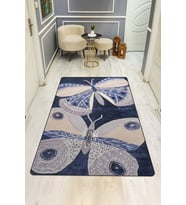 Modern Desenli Dijital Baskı Kaymaz Taban Halı H0960