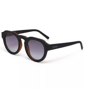 Okkia Zeno Round Unisex Siyah Havana Güneş Gözlüğü Siyah Gradyan
