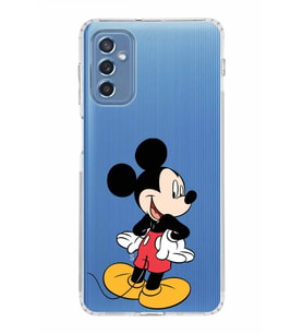 Samsung Galaxy M52  Kamera Korumalı Kapak Mickey Mouse Tasarımlı  Şeffaf  Kılıf