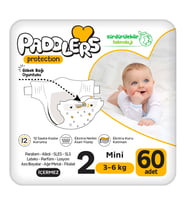 Paddlers Protection Bebek Bezi 2 Numara Mini (3-6 Kg) 60 Adet Jumbo Paket