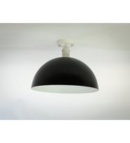 RİOLİGHT RETRO SİYAH İÇİ BEYAZ TEKLİ METAL PLOFONYER AVİZE ÇAP: 30CM