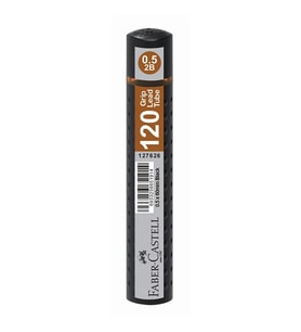FABER CASTELL 120'Lİ MİN 0.5 2B 60mm UÇ SİYAH TÜP -127626