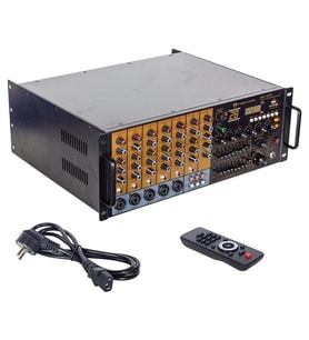 Magicvoice Mv-1216 6 Kanal 300W Rms Max 2400W Trafolu Anfi Mixer Stüdyo Tipi Okul Cami Konferans Salonu Amfisi