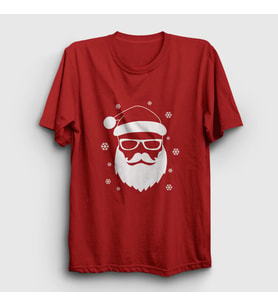 Presmono Unisex Kırmızı Noel Baba Santa Claus Yılbaşı T-Shirt 270337tt