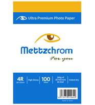 Mettzchrom 260gr 10x15cm Ultra Premium Parlak Fotoğraf Kağıdı 100 Sayfa Epson Hp Canon Uyumlu