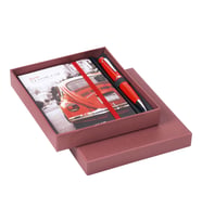 Scrikss Hediyelik Set Tükenmezkalem 62 Chic Kırmızı & Red Classic Car A6 Defter Çizgili