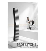 Mey İthalat® Kuaför Saç Kesim Tarağı - Profesyonel Eğimli Tasarım Berber Kesim Tarağı