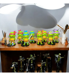 NİNJA TURTLES 8Lİ KARAKTER SET LEONARDO DONATELLO MİCHELANGELO RAPHAEL SPLİNTER SHREDDER FOT SOLDİER