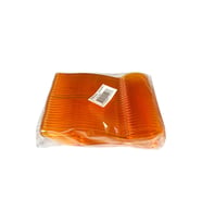 Plastik Şeffaf Turuncu Sup Kaşık - Tatlı Dondurma Kaşığı - 12.5 Cm. - 50 Adetlik Paket