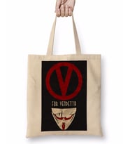 V For Vendetta Afiş Bez Çanta Uzun Saplı