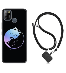 INFINIX Smart 4 5 6 Zero 8 S5 Pro Kılıf Boyun Askılı Silikon Love Cats 1604