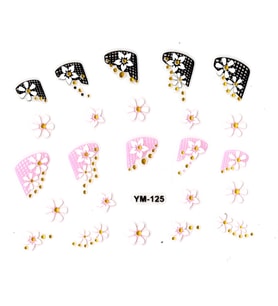 Tırnak Sticker, Tırnak Süsleme, Nail Art (ym-125) - 6X5 cm - Motif Çiçek