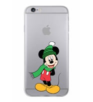Apple iPhone 6S Uyumlu Kapak Mickey Mouse Tasarımlı Şeffaf Silikon Kılıf