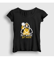 Presmono Kadın Siyah When Dark T-Shirt 187163tt