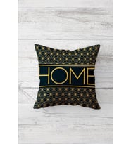 Home Çift Tarafı Baskılı Gizli Fermuarlı Yastık Kılıfı Kırlent Koltuk Yastık Kılıfı (Koyu Lacivert)