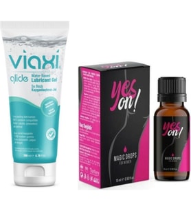 Viaxi Su Bazlı Glide Jel Sade 200 Ml + Yeson Magic Drops For Women 15 Ml