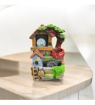 Dekoratif Mini Şelale Görünümlü Masaüstü Saksı ve Süs Evi – LED Işıklı
