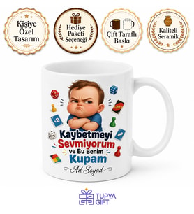 Kutu Oyunlarında Mızıkçılık Yapanlara Oyunbozan Kaybetmeyi Sevmeyen Bebek Kupa Hediye