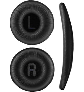 jbl kulaklik pedi jbl 450bt 460 500bt 510bt tune 600 t250 jr 300 jbl ile uyumlu kulaklık süngeri jbl kulaklik yastıgı (Siyah Sünger + Siyah Kafa Bandı)