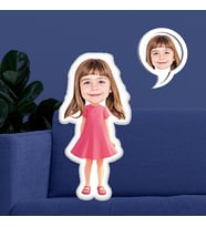 eJOYA Kişiye Özel Fotoğraflı Renkli Barbie Yastık 116139