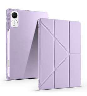 Honor Pad V9 Uyumlu Kılıf Zore Tri Folding Kalem Bölmeli Standlı Kılıf (Lila)