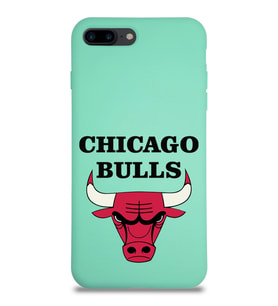 Apple iPhone 7 Plus Uyumlu Lansman Kılıf Chicago Bulls Tasarımlı Altı Kapalı İçi Kadife Kaplı  Kapak (Şeffaf)