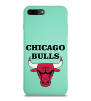 Apple iPhone 7 Plus Uyumlu Lansman Kılıf Chicago Bulls Tasarımlı Altı Kapalı İçi Kadife Kaplı  Kapak (Şeffaf)