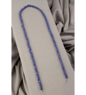Hematit Doğal Taş Mat Benekli Koyu Mavi Rondela Kesim 4x2mm Dizi [AA]