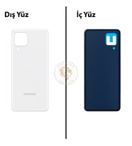 Samsung M32 Beyaz Arka Kapak Arka Cam Batarya Kapağı Lazer Kesim Kapak Pil Kapağı Back Cover