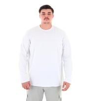 Erkek 115-155 Kilo Arası İçin Uygun Uzun Kol Bisiklet Yaka Mevsimlik Düz Renk İnce Sweatshirt