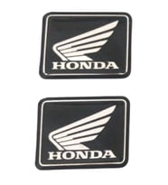 HONDA KARE KÜÇÜK UNİVERSAL SİYAH/GÜMÜŞ DAMLA STİKER 2'Lİ